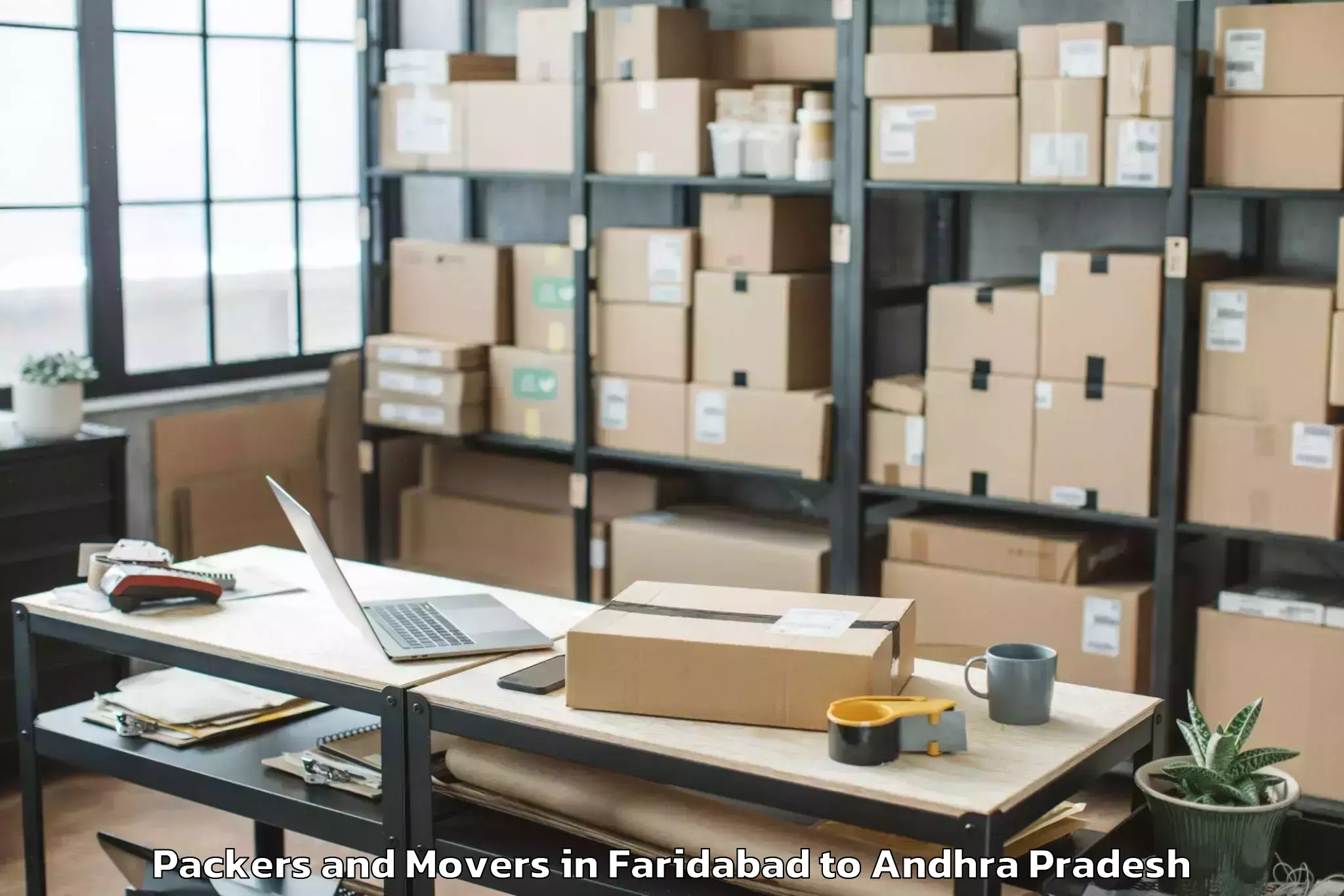 Quality Faridabad to Dachepalle Packers And Movers